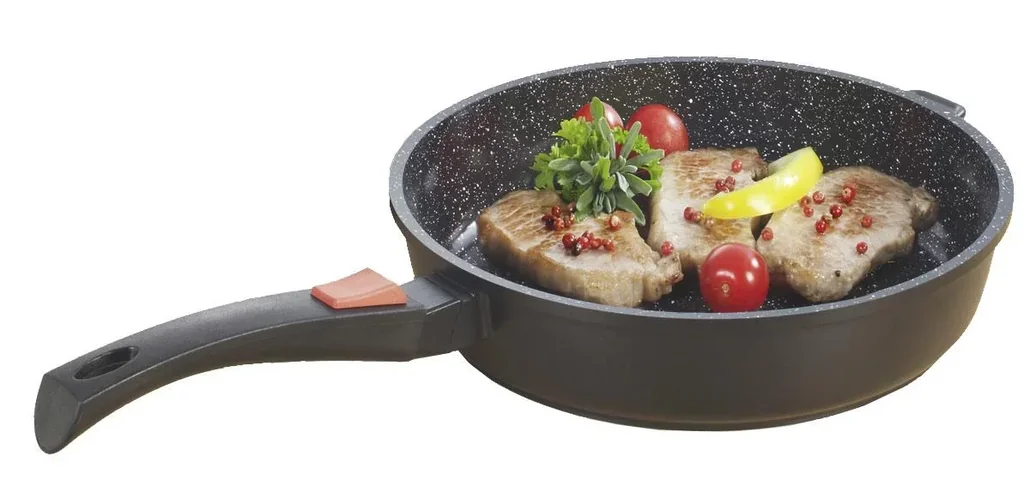 Pfanne King Aluguss mit abnehmbarem Griff, 28 cm H 7 cm