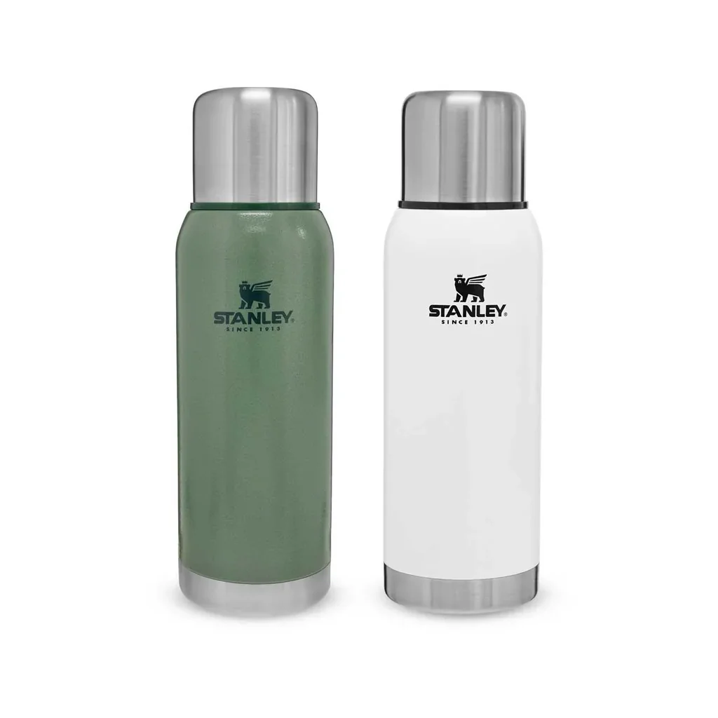 Adventure Vakuum-Flasche, 1,0 l, Edelstahl, Hammertone grün, Vakuum-Isolation, isolierter Trinkbecher