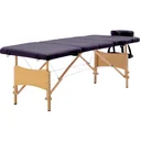 Zusammenklappbarer Massagetisch mit 4 Zonen Holz weinrot