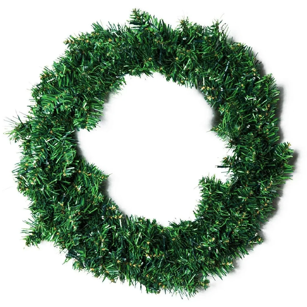 Tannenkranz Türkranz Weihnachtskranz mit LED 55cm Grün