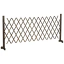 Scherengitter Absperrgitter Scherensperre ausziehbar 37-225 cm Garten Holz Verkohlt 225 x 30 x 106 cm