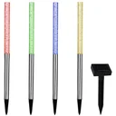 4x LED-Solarlampe mit Farbwechsler