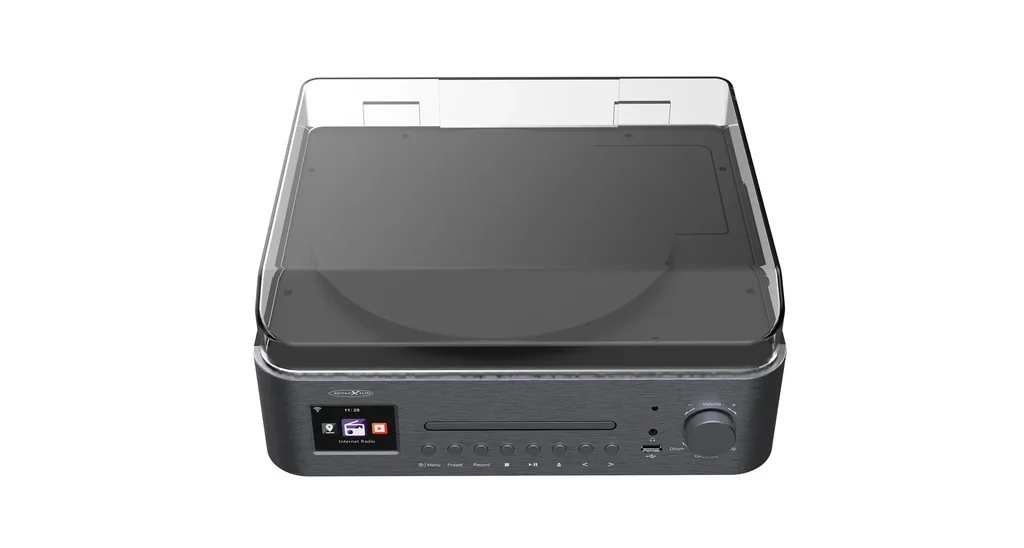 Anlage mit Plattenspieler, Internet, UKW, DAB+/DAB Radio, Bluetooth und MP3 CD-Player