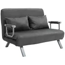 2-Sitzer Schlafsofa mit Armlehne 3-in-1 Schlafsessel Gästebett Klappmatratze Klappbett Chaiselongue Multifunktion Wildle