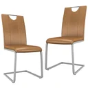 Esszimmerstühle 2 st Kunstleder braun