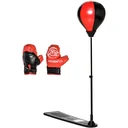 Boxset Boxstand für Kinder Punchingball Set höhenverstellbar 87,5-129,5 cm Standboxsack mit Boxhandschuhe Pumpe für Kind