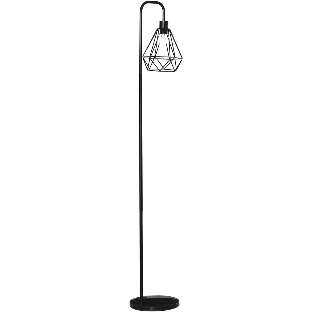 Stehlampe im Industrie-Stil schwarz