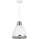 Hängeleuchte Deckenlampe Industrie Vintage E27 40 W Metall weiß ?30 x H35 cm (ohne Birne)