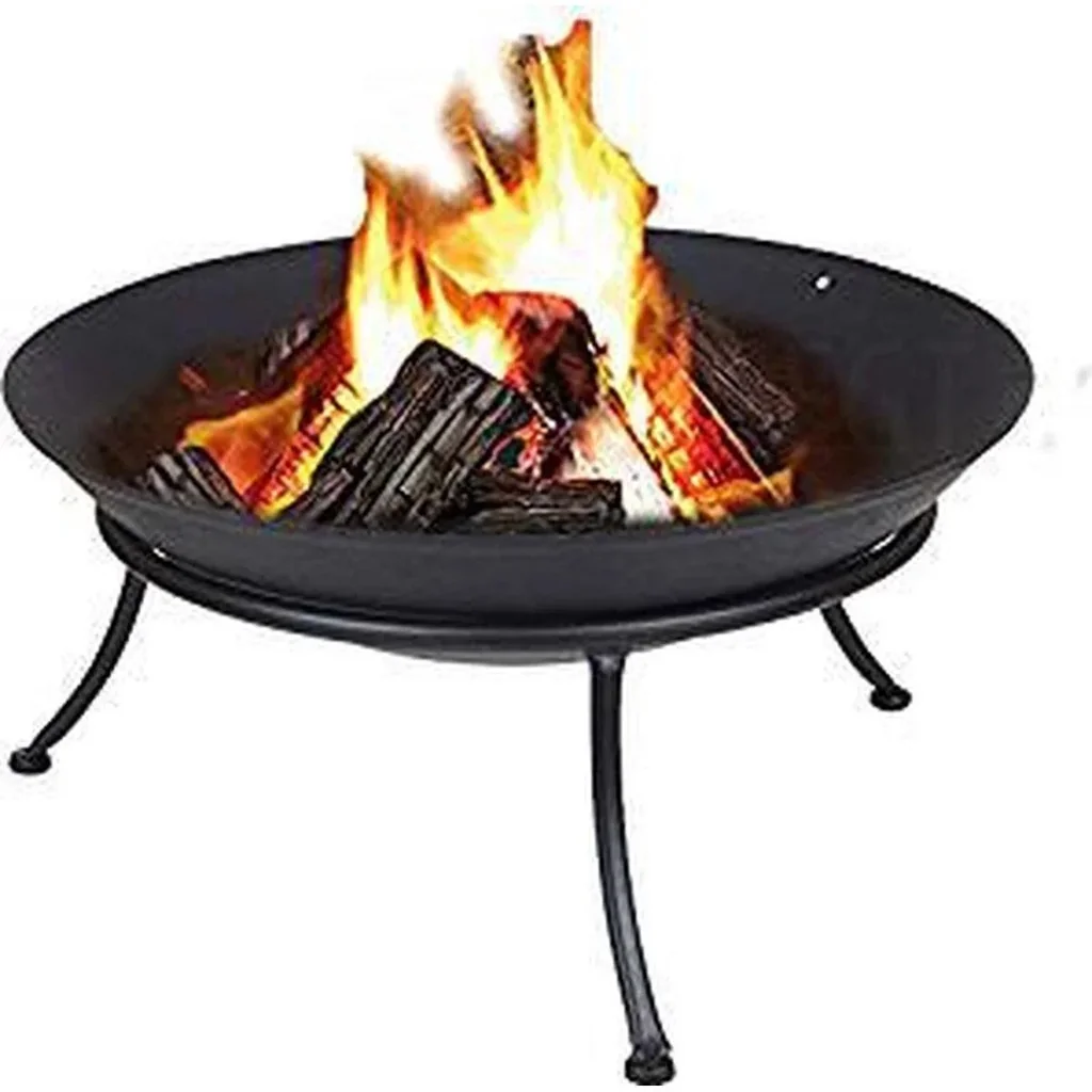 Ambiance Feuerschale - 47 cm - Eisen - Auf Standard - Schwarz - 23,5 cm