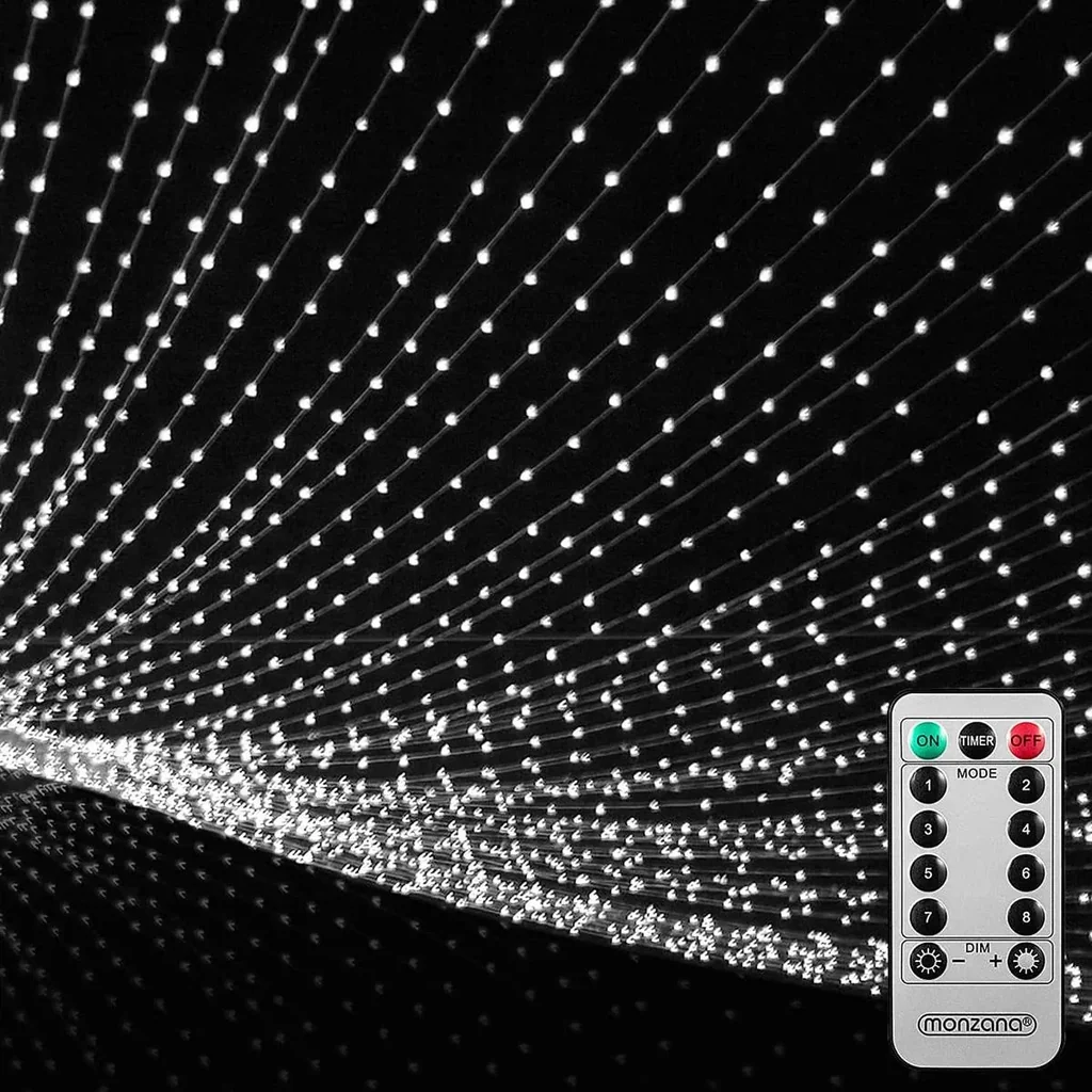 Lichterkette Kaltweiß 100 LEDs 120x120cm