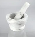 Granit-Mörser, Marmor-Design, 7 x 10 cm