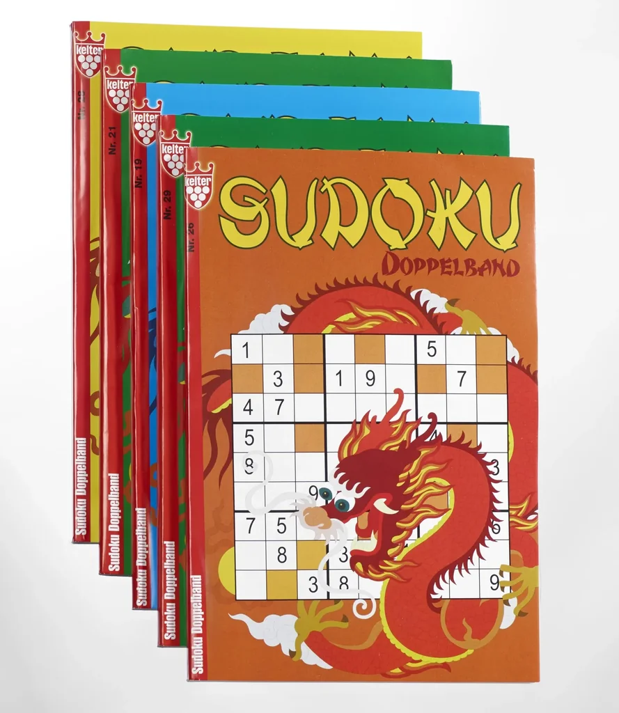 Sudoku im Pack, 5 Doppelbände a 128 Seiten
