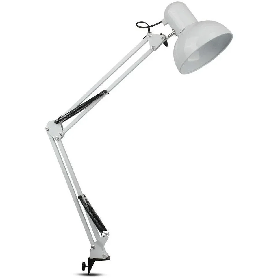 VT-7513 Schreibtischleuchte - Tischleuchte mit verstellbarem Arm - weiß - E27
