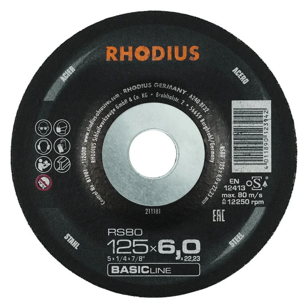 Schruppscheibe RS80 Stahl, 125 x 6,0 x 22,23 mm, 25 Stück