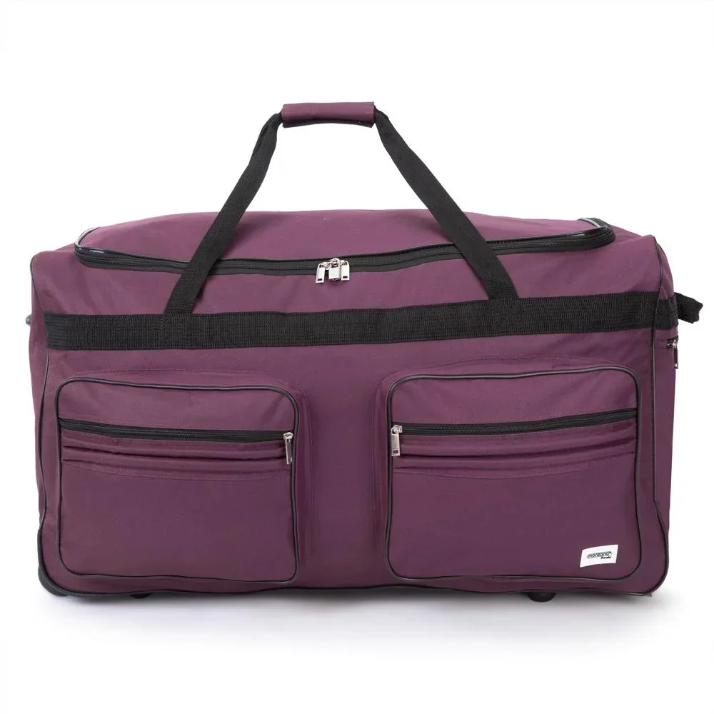 XXL Reisetasche Lila mit Trolleyfunktion 3 Rollen 160 LITER 85x43x44cm