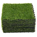 10er Terrassenfliesen 25mm Grün Set Kunstrasen