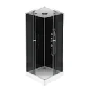 Komplettdusche "Black Square" 90 x 90 x 215 cm