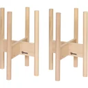 Blumenständer 2 Stück Holz 18 x 18 x 35,4 cm