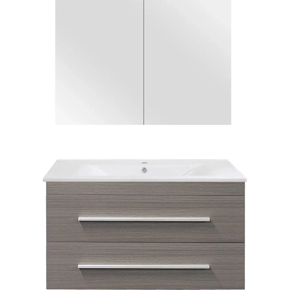 Badezimmermöbel Style 90cm - Gris Eiche