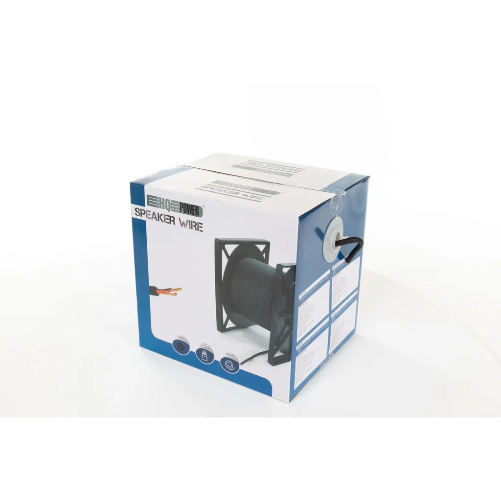 hochwertiges lautsprecherkabel - schwarz - 2 x 2.50 mm² - 100 m