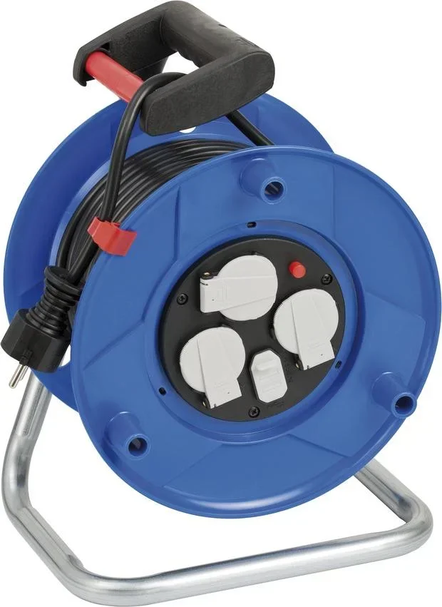 Kabeltrommel Garant IP20, Durchmesser 240mm, mit USB Anschluss, 25m