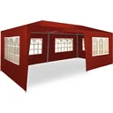 Partyzelt Riminimet Seitenwände und Rundbogenfenster - rot - 3x6m