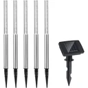 5x Solarlampe - Solarbetriebene Lampe - Gartenbeleuchtung - Wegbeleuchtung - hellweiß