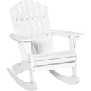 Adirondack Gartenstuhl Schaukelstuhl Schaukelsessel Gartensessel Gartenmöbel Balkonstuhl Weiß 77 x 94 x 97 cm