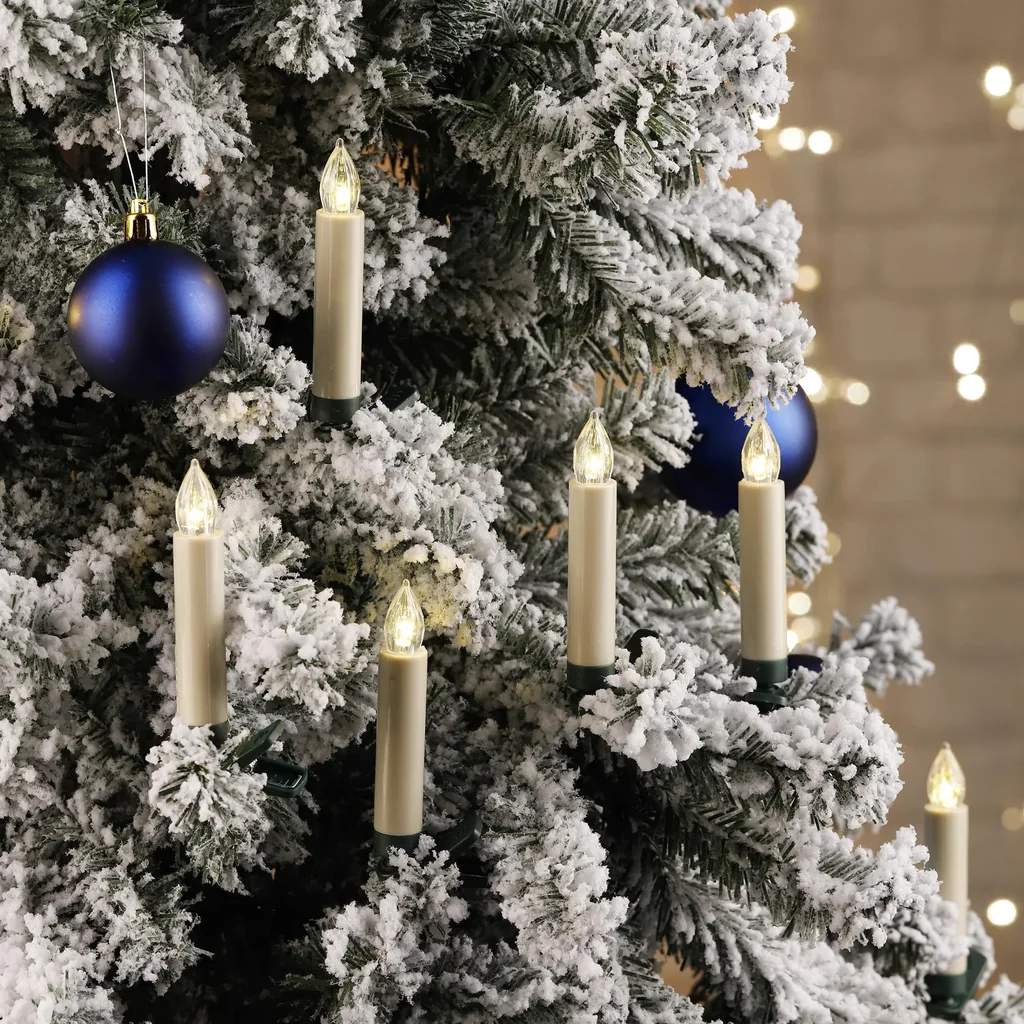 LED Weihnachtskerzen kabellos mit FB 10er, IN/OUT