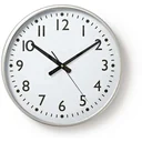 Nedis Wanduhr - 38 cm Durchmesser mit gut lesbaren Zahlen - Silber
