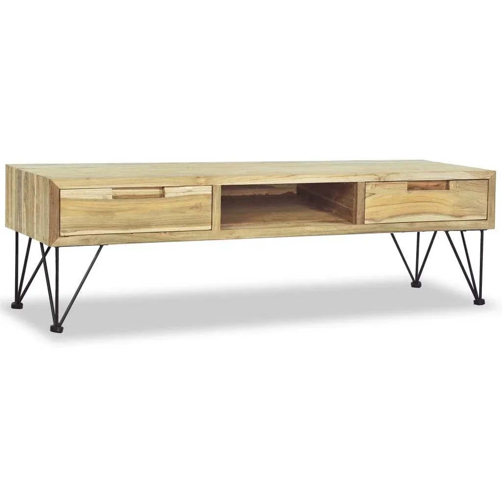 TV-Schrank 120x35x35 cm massiv Teak