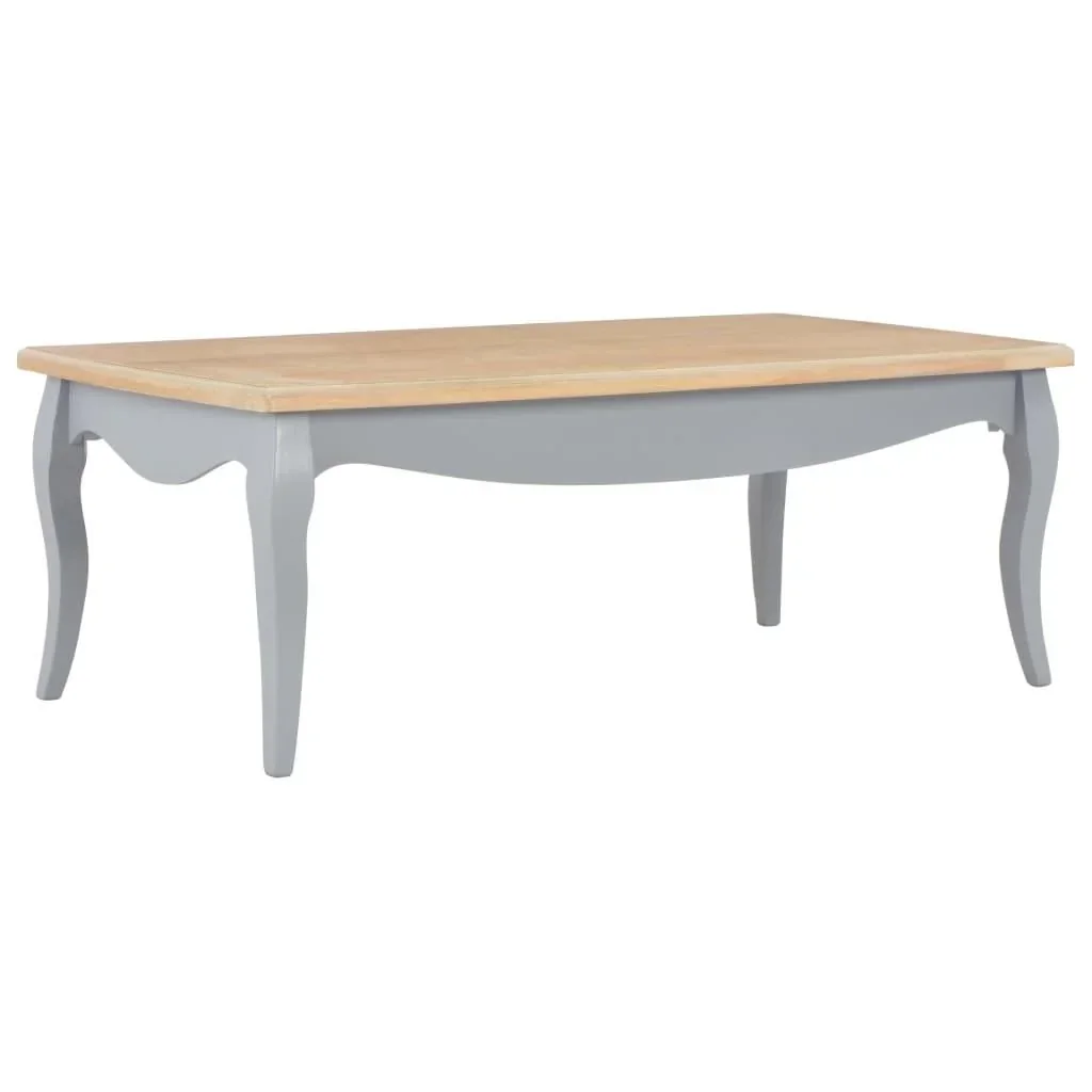 Couchtisch 110x60x40 cm Kiefer massiv grau und braun