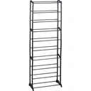 Storage Solutions Schuhregal - 10 Schichten - Metall - Schwarz