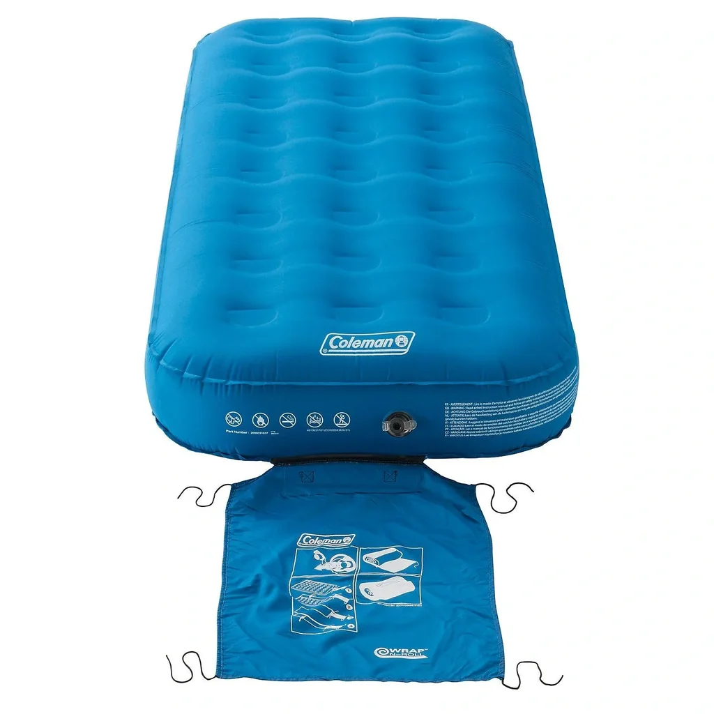 Extra Durable Airbed, Single Luftbett mit stabiler Stegestruktur, gebürstete Polyester-Oberfläche, 198 x 82 x 22 cm