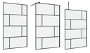 Duschwand in mordernem Design 120 x 195 cm - Glasdusche mit matt schwarzen Wandprofil