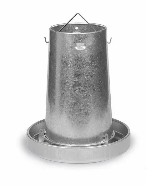 Futterautomat für Geflügel aus Metall, Fassungsvermögen 10 kg