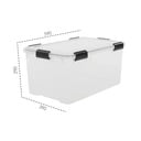 Wasserdichte Aufbewahrungsbox, transparent, 50 Liter