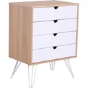 Nachttisch Nachtschrank Beistellstisch Flurkommode Konsole 4 x Schublade
