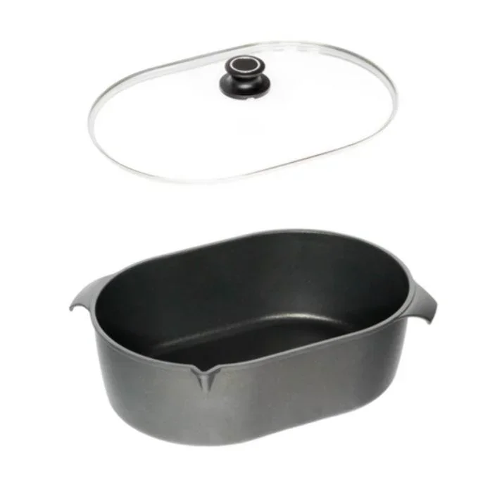 Bräter mit Glasdeckel, 11,8 Liter, 42 x 28 cm