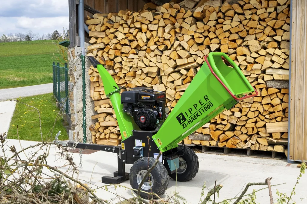 Benzin-Häcksler, "ZI-HAEK11000", 9000 Watt, Grün