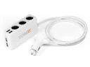 Universales Autoladegerät mit 4 USB-Anschlüssen und 3-fach KFZ-Verteiler
