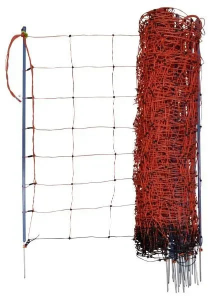 Schafnetz OviNet Premium, 50 m, orange, 108 cm, Einzelspitze