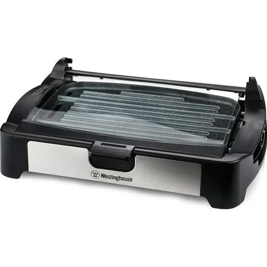 Westinghouse Edelstahl-Elektrogrill - Tischgrill - 1800W - 52,8x12,3x37,7cm - Schwarzer Marmor