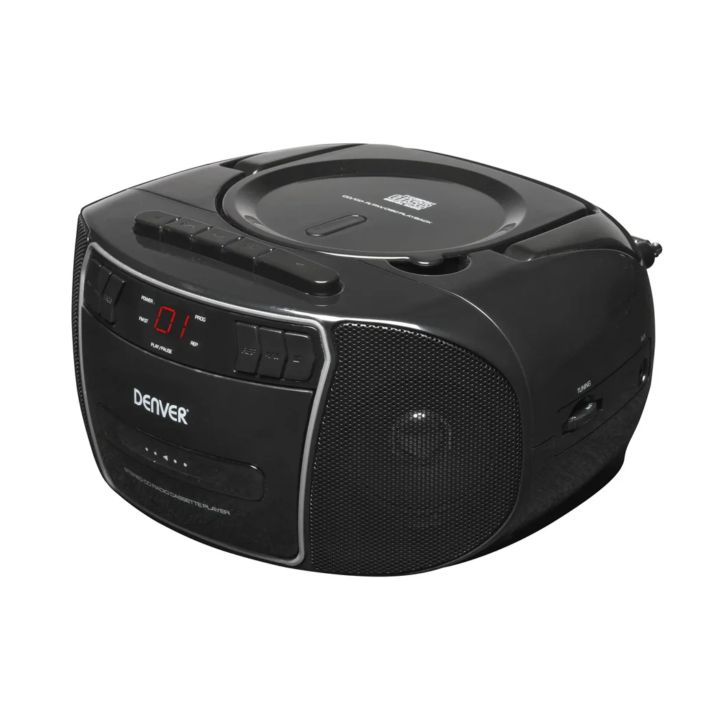 Tragbarer CD-Player mit Kassette, Radio und Aux-Eingang TCP-40