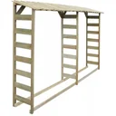 Brennholzlager doppelt 300x44x176 cm Kiefer imprägniert