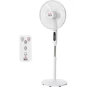 Standventilator mit 3 Belüftungsstufen schwarz/weiß