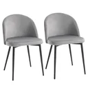 2er-Set Esszimmerstühle Küchenstühle Polsterstuhl Design Stuhl mit Rückenlehne Polstersessel Kunstwildleder Sessel Samt