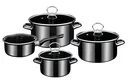 Kochtopfset, 7-teilig Profi-Black-Star Emaille