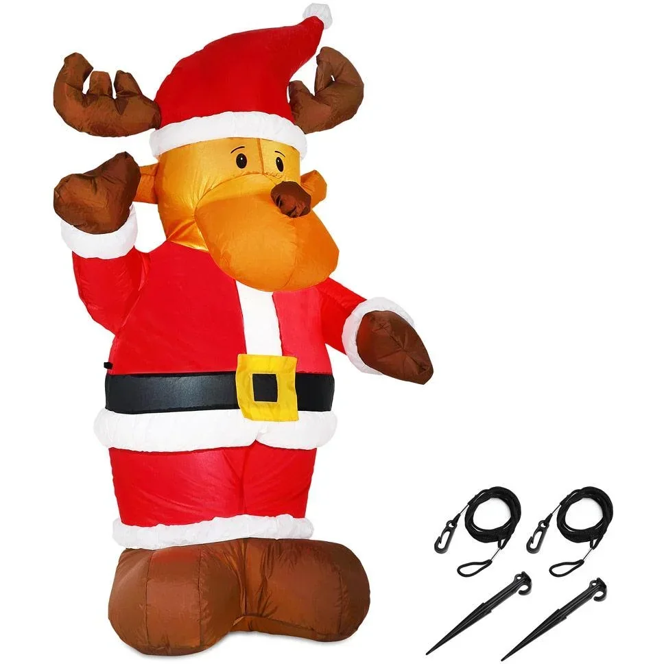 Aufblasbares Rentier XL 135 CM inklusive Heringe und Seil