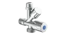 Kombi Eckventil 1/2"AG x 3/4"AG x 3/8"AG x 10 mm
